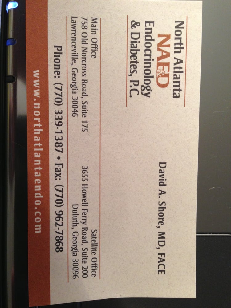 NORTH ATLANTA ENDOCRINOLOGY AND DIABETES, PC Updated September 2024 49 Reviews 771 Old