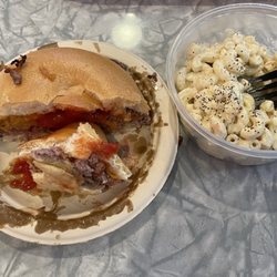 Tom Wahl's Avon - Ground Steak cheese burger with Mac salad