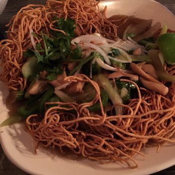 Love Pho Cafe - Crispy egg noodle with stir fried vegetable. Would you eat gelatinous sauce if no one can tell you what it is? - Vietnamese Near Me - Thousand Oaks, California Love Pho Cafe - Crispy egg noodle with stir fried vegetable. Would you eat gelatinous sauce if no one can tell you what it is? - Vietnamese Near Me - Thousand Oaks, California
