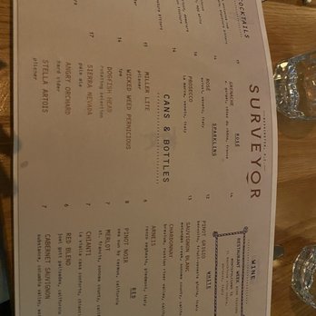 Surveyor - Menu - American Near Me - Washington, DC, District of Columbia