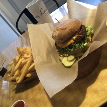 Padaro Beach Grill - Vegan cheeseburger with vegan mayo. - American Near Me - Carpinteria, California
