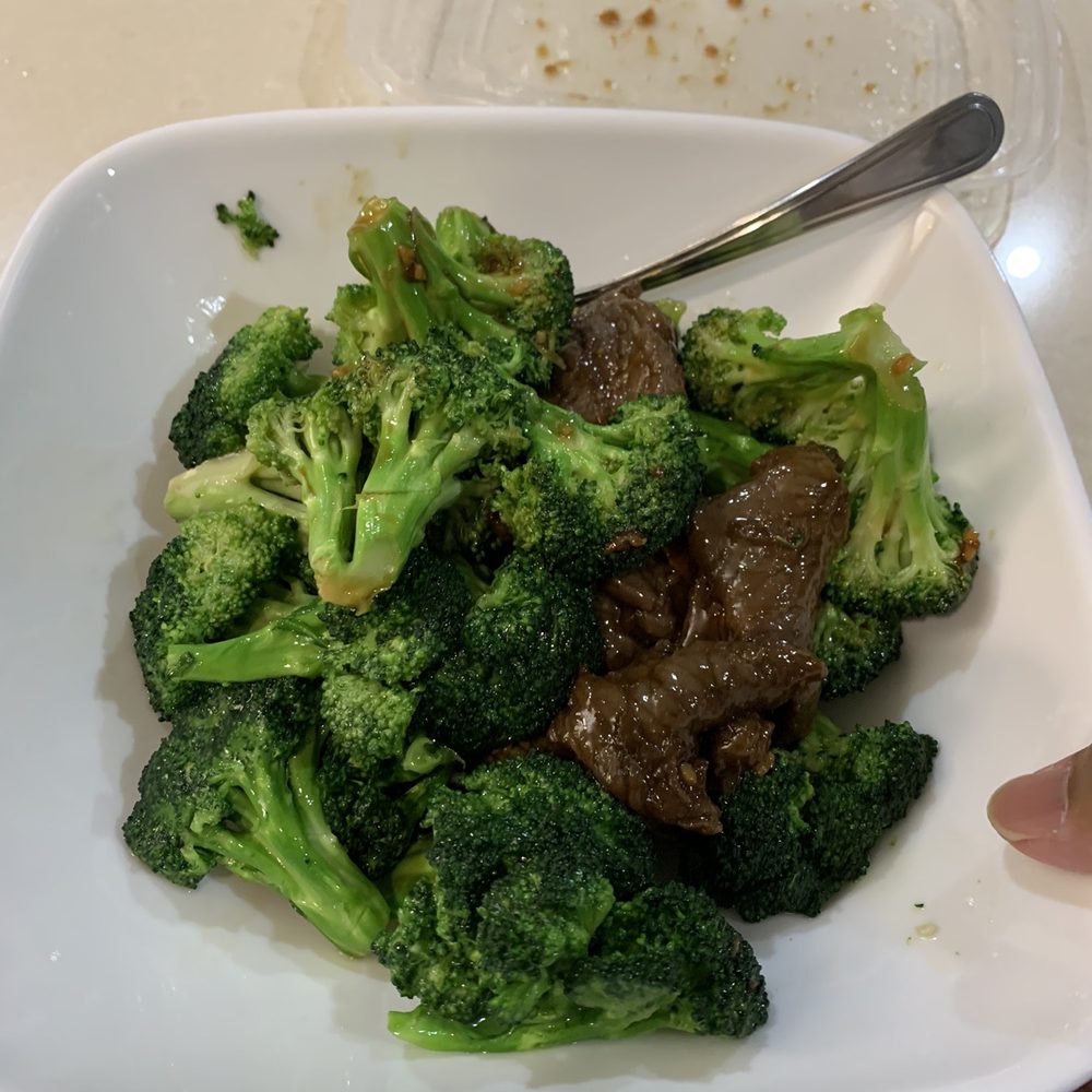 Brocoli and beef takeout