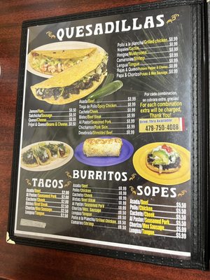 Menu photo 3 La Super Quesadilla Restaurant Springdale, AR