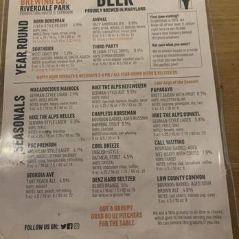 Denizens Brewing - Beer Menu - Breweries Near Me - Riverdale Park, Maryland