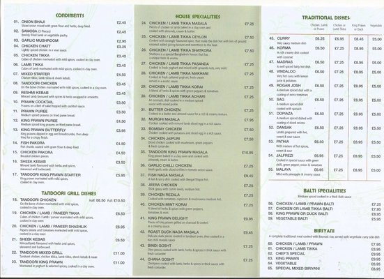 Menu photo 1 Perfect Spice London, XGL