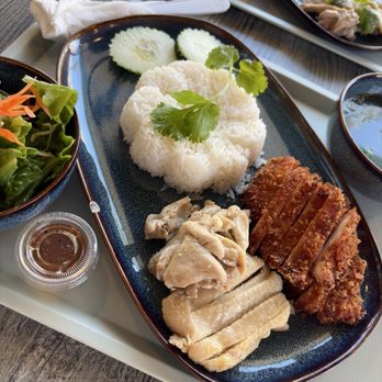 Chicken On Rice - Crispy Chicken with Ginger rice - Chicken Shop Near Me - Huntington Beach, California Chicken On Rice - Crispy Chicken with Ginger rice - Chicken Shop Near Me - Huntington Beach, California