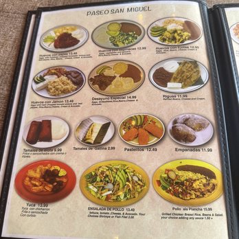 Paseo San Miguel - Menu - Salvadoran Near Me - Los Angeles, California