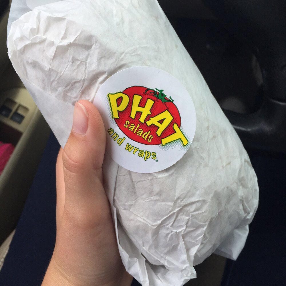 Phat Salads and Wraps - Nicely sized wrap! Too bad it fell apart 3 bites in. - Food Trucks Near Me