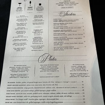 Whiskey Bird - Menu (Valentines day special) - New American Near Me - Atlanta, Georgia