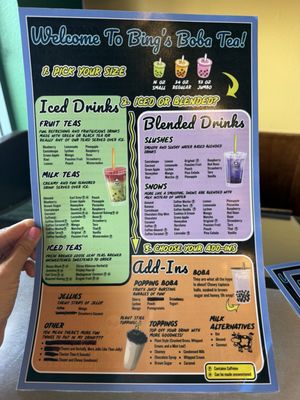 Menu photo 1 Bing's Boba Tea Gilbert, AZ