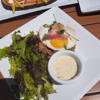 The Monica - Croque La Monica with salad - Breakfast & Brunch Near Me - Tucson, Arizona The Monica - Croque La Monica with salad - Breakfast & Brunch Near Me - Tucson, Arizona