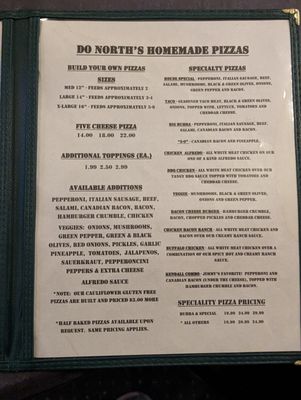 Menu photo 2 Do North Pizzeria Two Harbors, MN