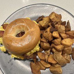 Bacon egg and cheese bagel
