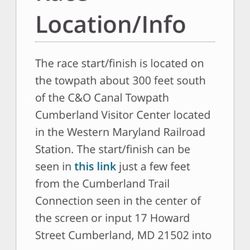 Cumberland C&O Towpath Marathon & Half Marathon