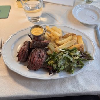 Nous - Bavette steak frites with field greens - German Near Me - Ashland, Oregon