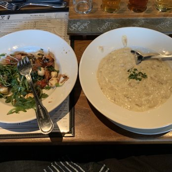 BJ's Restaurant & Brewhouse - Clam Chowder Fresh Mozzarella and Tomato Side Salad - New American Near Me - Laurel, Maryland