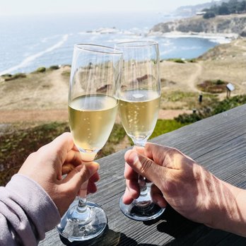 Timber Cove Resort - Toasting while enjoying the view! - Hotels Near Me - Jenner, California