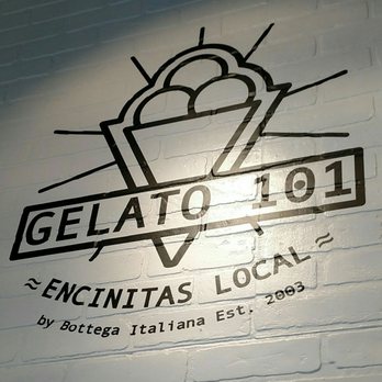 Gelato 101 - Wall logo - Gelato Near Me - Encinitas, California Gelato 101 - Wall logo - Gelato Near Me - Encinitas, California