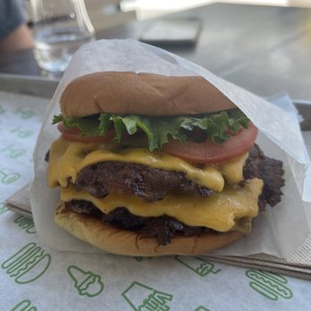 Shake Shack Encino Courtyard - Shack burger (double) - Burgers Near Me - Encino, California Shake Shack Encino Courtyard - Shack burger (double) - Burgers Near Me - Encino, California