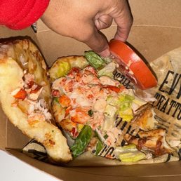 Lobster melt with super thick tomato slice
