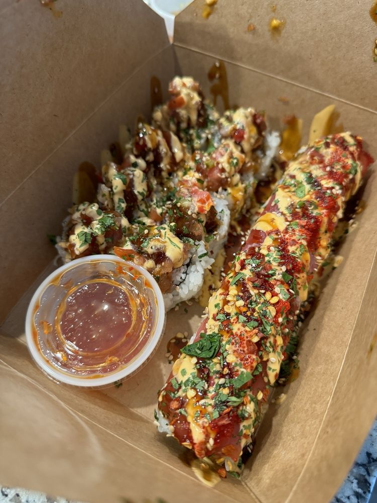 Food from Five Sushi Brothers