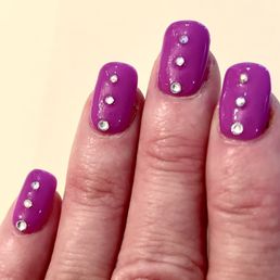 Bright purple with rhinestones Bright purple with rhinestones
