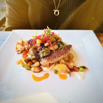 The Restaurant at Gideon Ridge - Pork ribeye... just get it! - New American Near Me - Blowing Rock, North Carolina