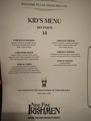 Menu photo 8 Nine Fine Irishmen Las Vegas, NV Menu photo 8 Nine Fine Irishmen Las Vegas, NV