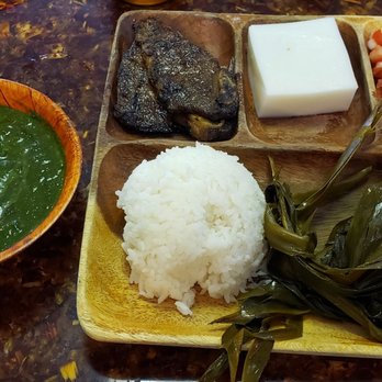 Kehau's Kitchen - Squid Luau, pulehu ribs, haupia, Lomi salmon, rice and lau lau - Hawaiian Near Me - Aiea, Hawaii Kehau's Kitchen - Squid Luau, pulehu ribs, haupia, Lomi salmon, rice and lau lau - Hawaiian Near Me - Aiea, Hawaii