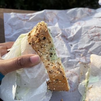 Bethesda Bagels - Everything bagel that's toasted with chive cream cheese! - Bagels Near Me - Bethesda, Maryland