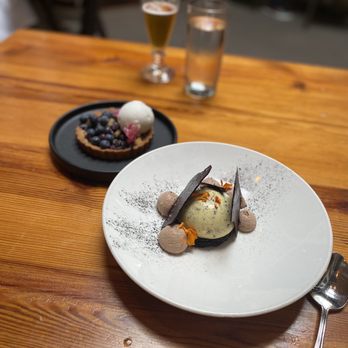 Miller Union - Ice cream and blueberry lavender tart - Southern Near Me - Atlanta, Georgia