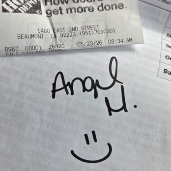 The Home Depot - Customer Service Angel M. Given Exceptional Service!) - Hardware Stores Near Me - Beaumont, California