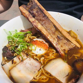 Oni - Shoyu Ramon with smoke bone marrow and beet kimchi! Seriously amazing!! - Ramen Near Me - Albuquerque, New Mexico