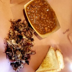 Haywood Smokehouse - From small appetite section...pork + burnt end baked beans