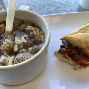 Georgia French Bakery & Cafe - French onion soup w caprese sandwich - Bakeries Near Me - Duluth, Georgia Georgia French Bakery & Cafe - French onion soup w caprese sandwich - Bakeries Near Me - Duluth, Georgia