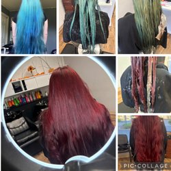 Hands On Salon - Blue to Red hair (8 hr appt)