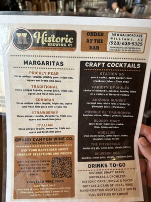 Menu photo 1 Historic Barrel House - Williams Williams, AZ Menu photo 1 Historic Barrel House - Williams Williams, AZ