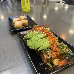 This is the avocado roast and the little beet thangs can't remember the name lol!
