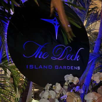 The Deck at Island Gardens - Restaurant sign - Mediterranean Near Me - Miami, Florida The Deck at Island Gardens - Restaurant sign - Mediterranean Near Me - Miami, Florida