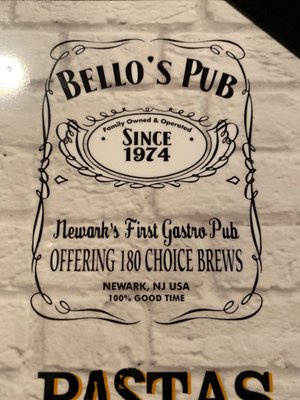 Bello's Pub and Grill, Newark's First Gastropub by null