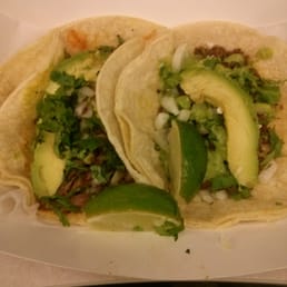 A chorizo taco and a chicharron taco, $6 altogether. Really recommend the chorizo.