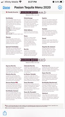 Menu photo 7 Pasion Tequila Bothell, WA