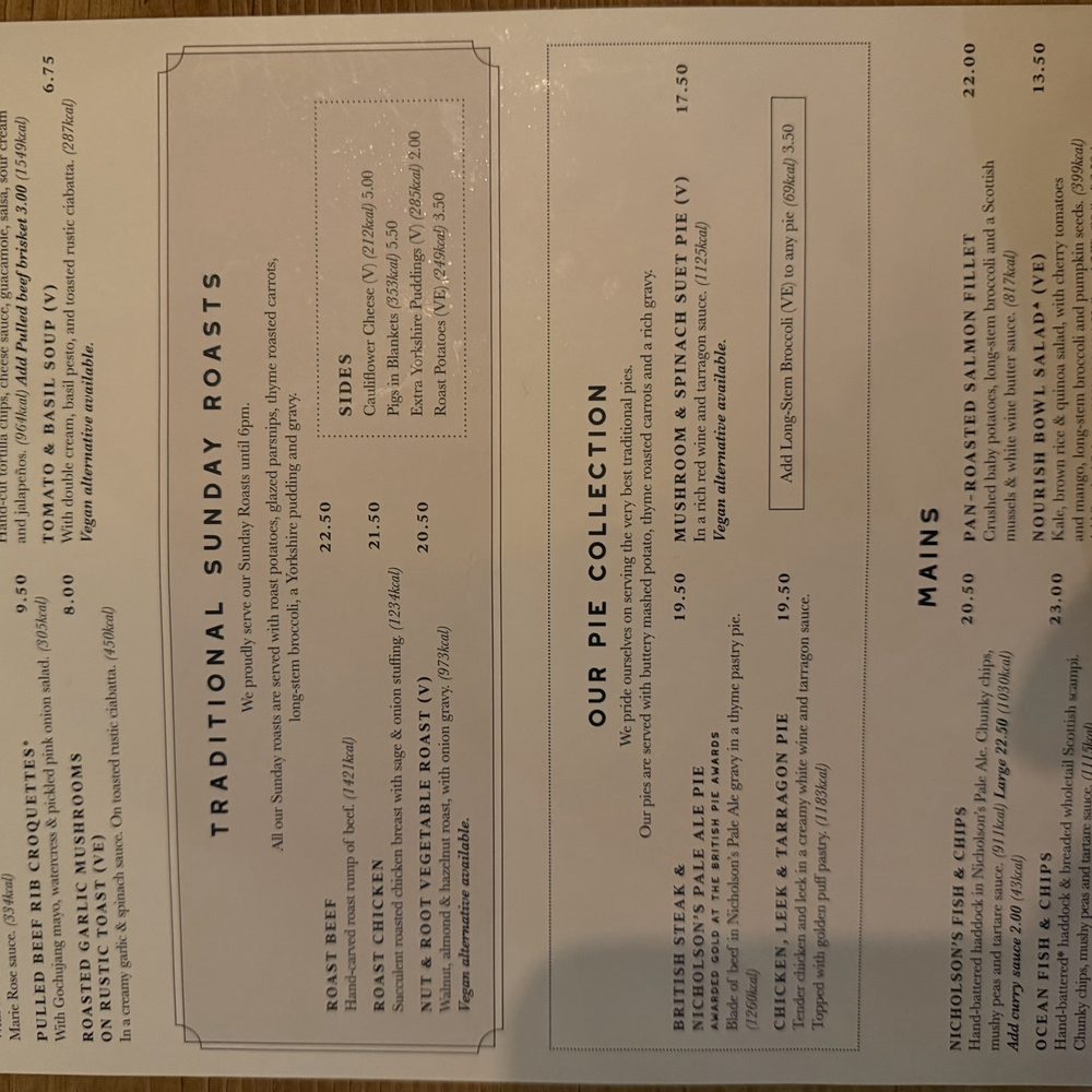 The Feathers - Menu - Pubs Near Me - London, XGL The Feathers - Menu - Pubs Near Me - London, XGL