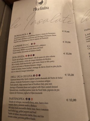 Menu photo 3 Ostería L'Oca Giuliva Seville, SE Menu photo 3 Ostería L'Oca Giuliva Seville, SE
