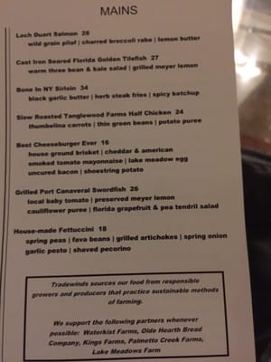 Menu photo 6 Tradewinds Restaurant Orlando, FL