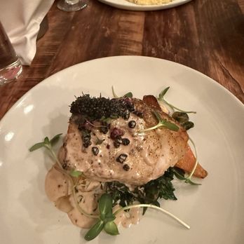 12 Farms Restaurant - Halibut with caviar - New American Near Me - Hightstown, New Jersey
