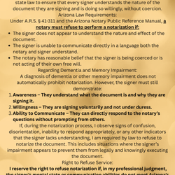 Flagstaff Mobile Notary and Fingerprinting - I reserve the right to refuse a notary based on clients mental state and communication skills.