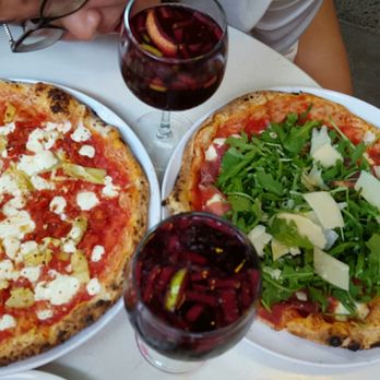 Pupatella - Artichoke pizza, sangria, prosciutto arugula pizza - Pizza Near Me - Arlington, Virginia Pupatella - Artichoke pizza, sangria, prosciutto arugula pizza - Pizza Near Me - Arlington, Virginia