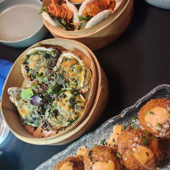 Bleu Kitchen Garlic Noodle Bar - Rice Balls, spinach oysters, chicken bao - Noodles Near Me - Las Vegas, Nevada Bleu Kitchen Garlic Noodle Bar - Rice Balls, spinach oysters, chicken bao - Noodles Near Me - Las Vegas, Nevada