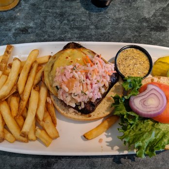 Dillon Dam Brewery - Flying Dutchman burger (with bison) - American Near Me - Dillon, Colorado Dillon Dam Brewery - Flying Dutchman burger (with bison) - American Near Me - Dillon, Colorado